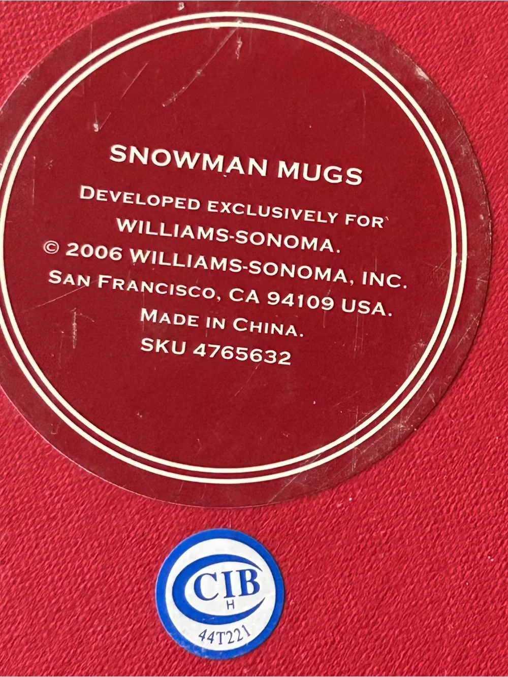 Williams Sonoma White Snowman Coffee Cups Holiday Christmas Winter Set of 4